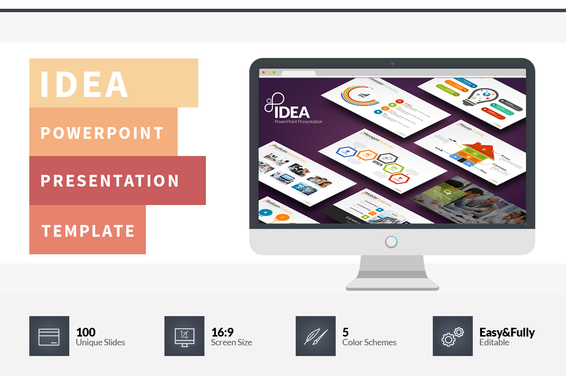 Detail Flat Presentation Template Nomer 29