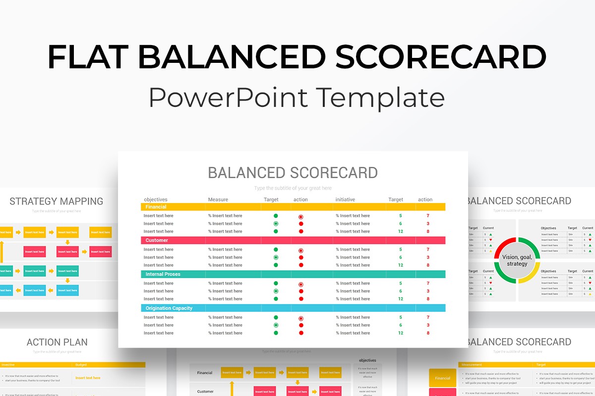 Detail Flat Presentation Template Nomer 36