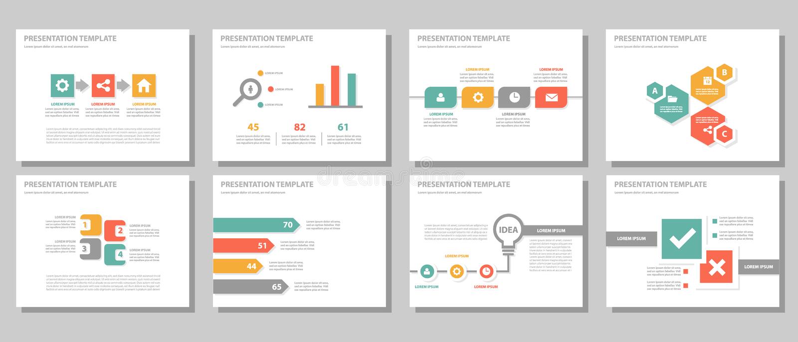 Detail Flat Presentation Template Nomer 41