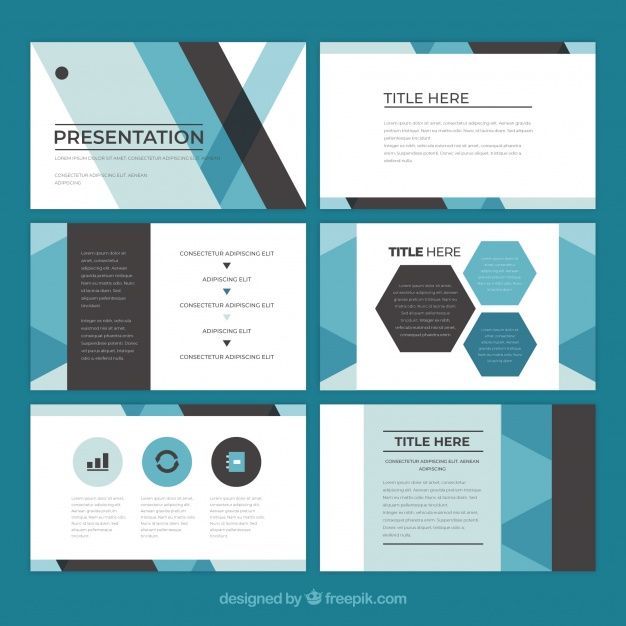 Detail Flat Presentation Template Nomer 48