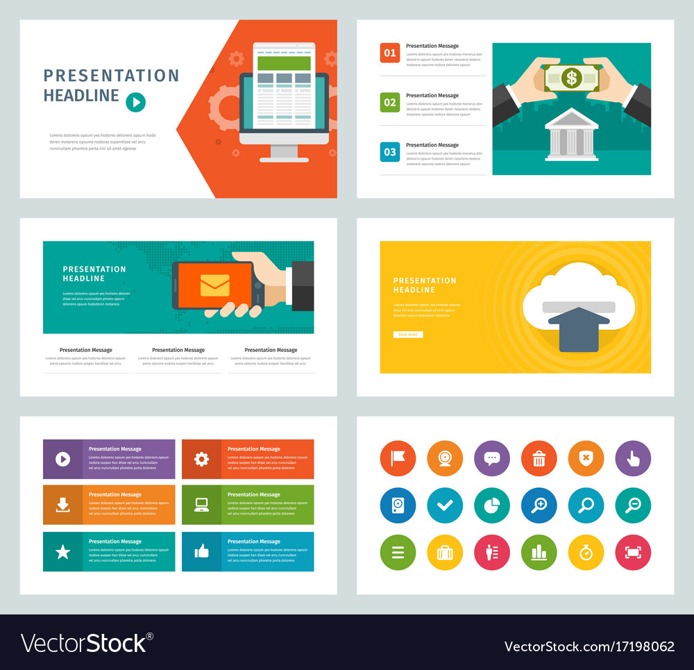 Detail Flat Presentation Template Nomer 7