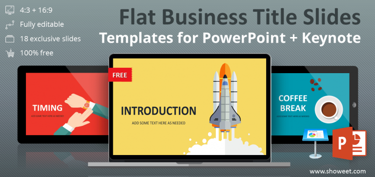Detail Flat Presentation Template Nomer 8