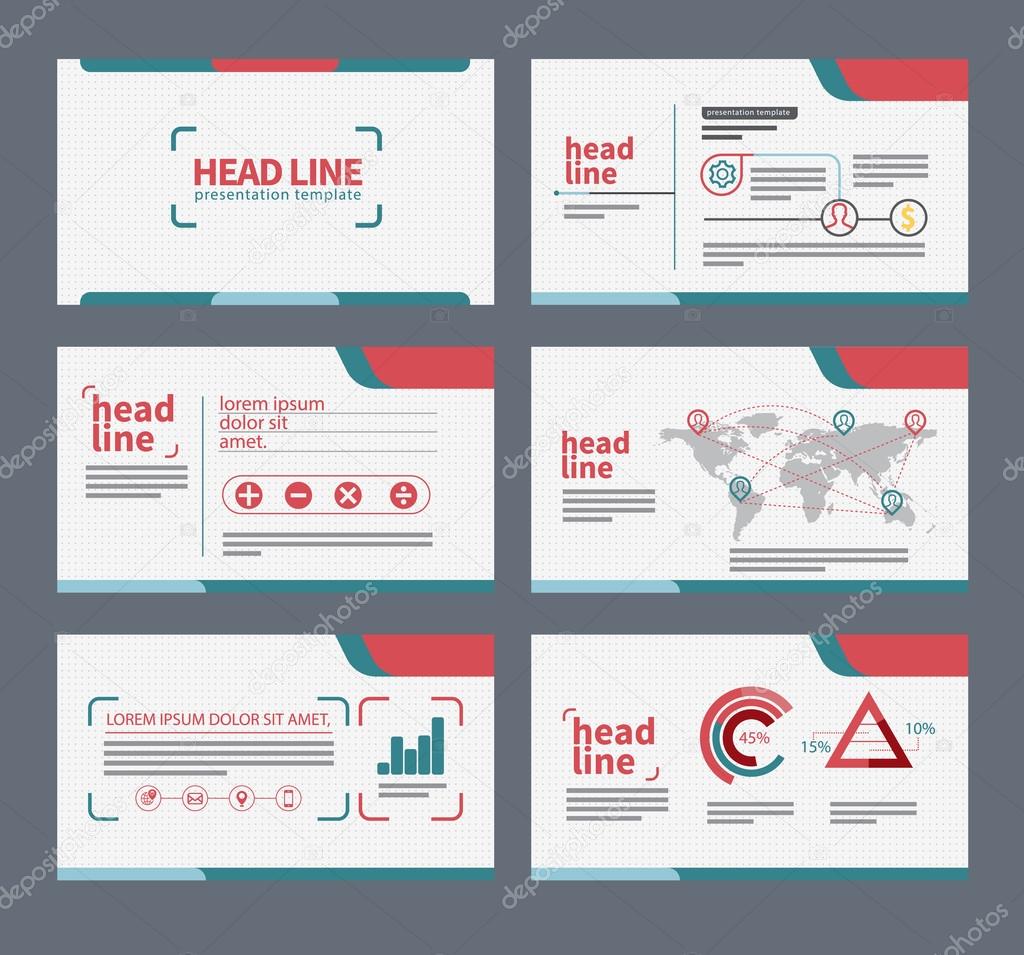 Detail Flat Presentation Template Nomer 9