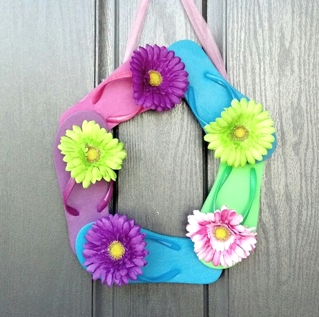 Detail Flip Flop Wreath Michaels Nomer 30