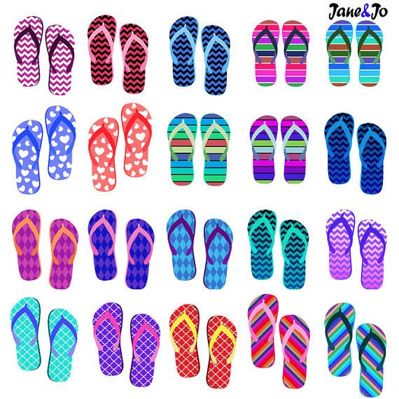 Detail Flip Flops Clip Art Nomer 34