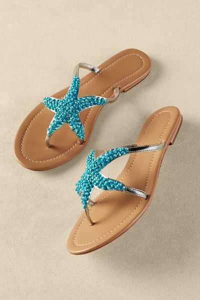 Detail Flip Flops With Starfish Nomer 32