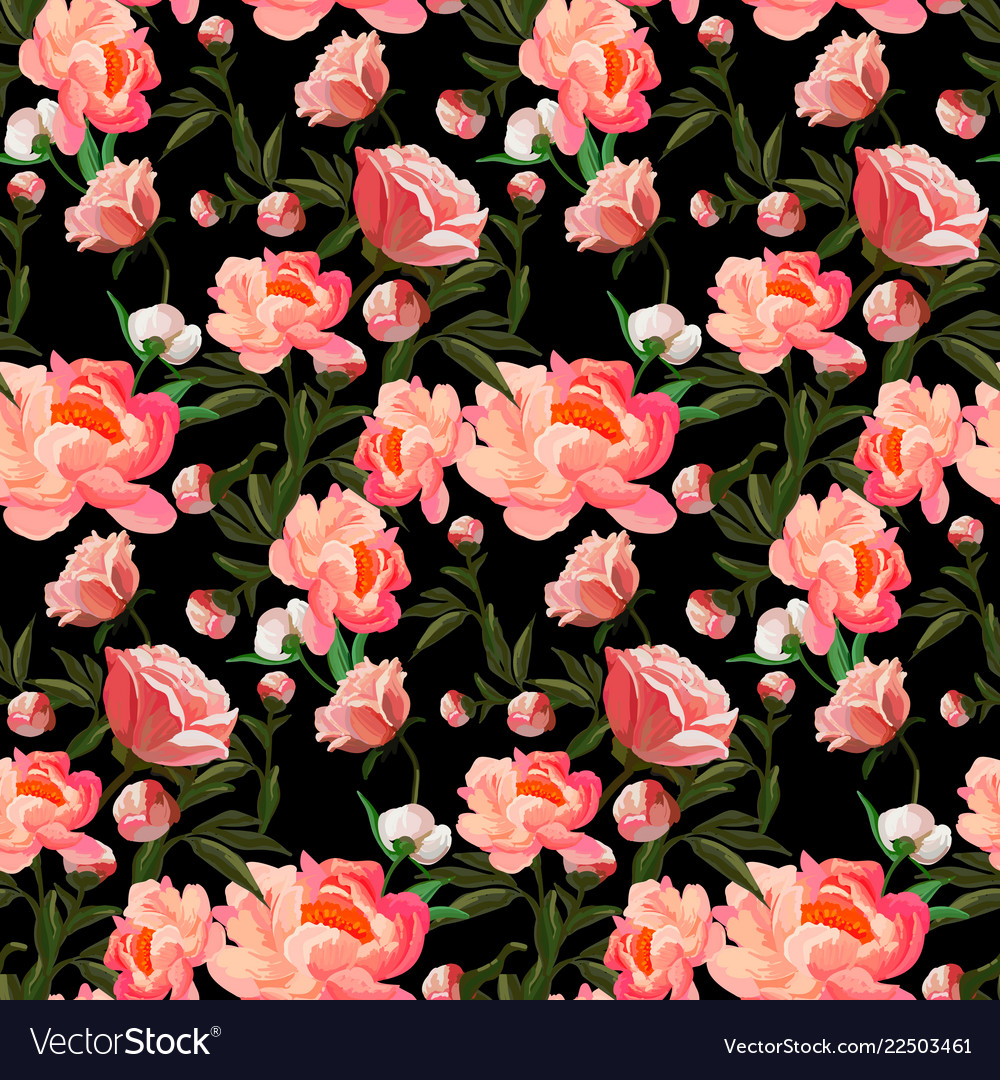 Detail Floral Background Black Nomer 16