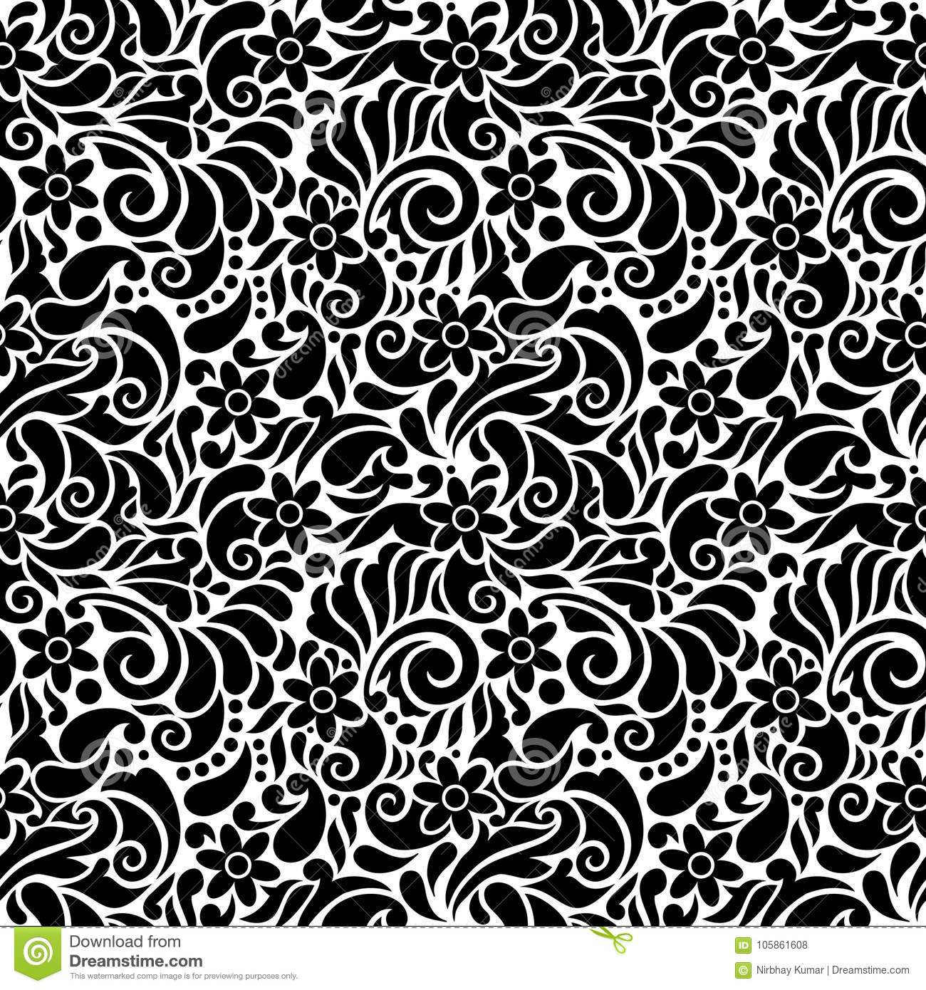 Detail Floral Background Black Nomer 40