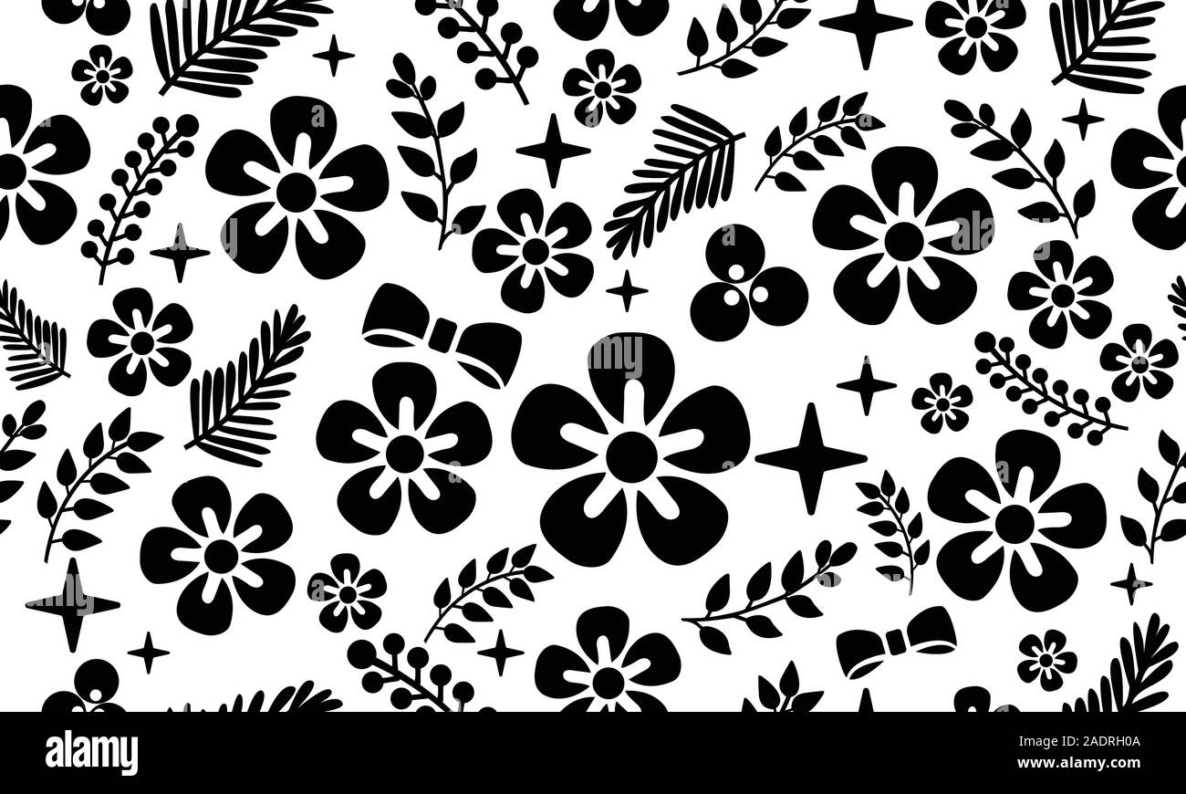 Detail Floral Background Black Nomer 48