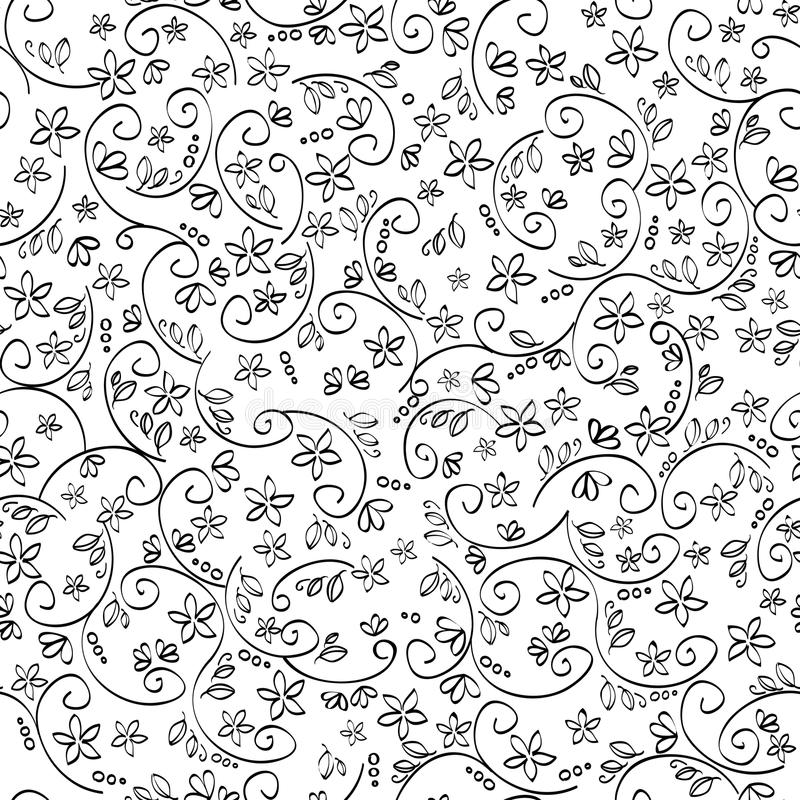 Floral Background Black And White - KibrisPDR