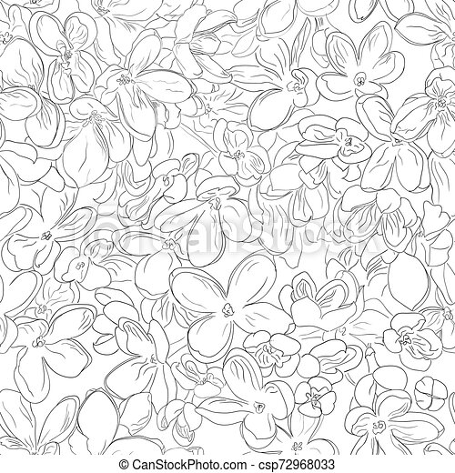 Detail Floral Background Black And White Nomer 26