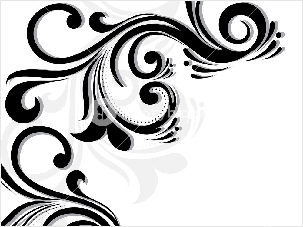 Detail Floral Background Black And White Nomer 31