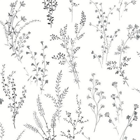 Detail Floral Background Black And White Nomer 40