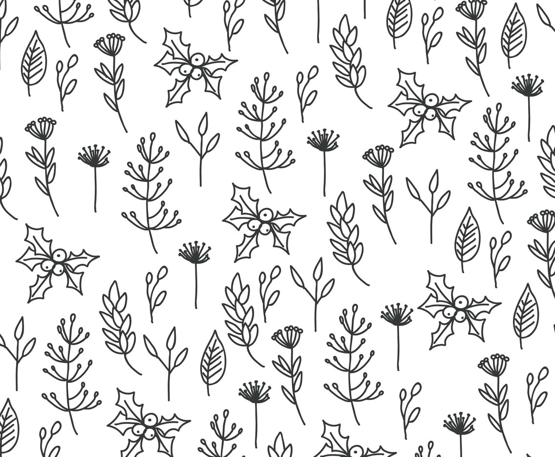 Detail Floral Background Black And White Nomer 41