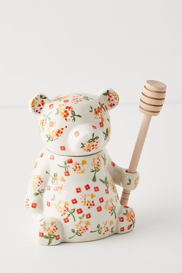Floral Bear Honey Pot - KibrisPDR