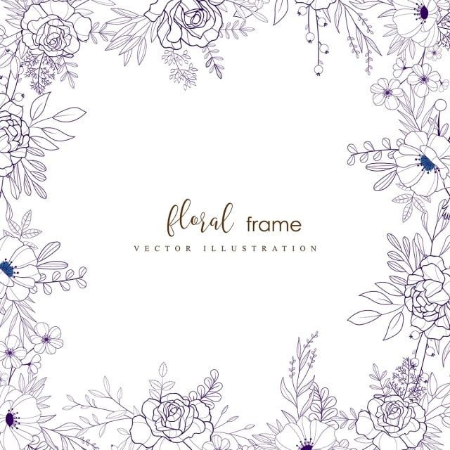 Detail Floral Frame Vector Free Download Nomer 17