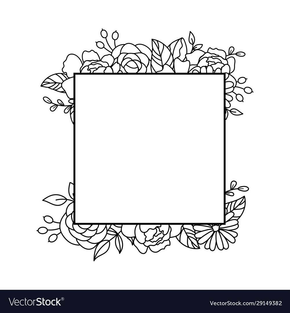 Detail Floral Frame Vector Free Download Nomer 22