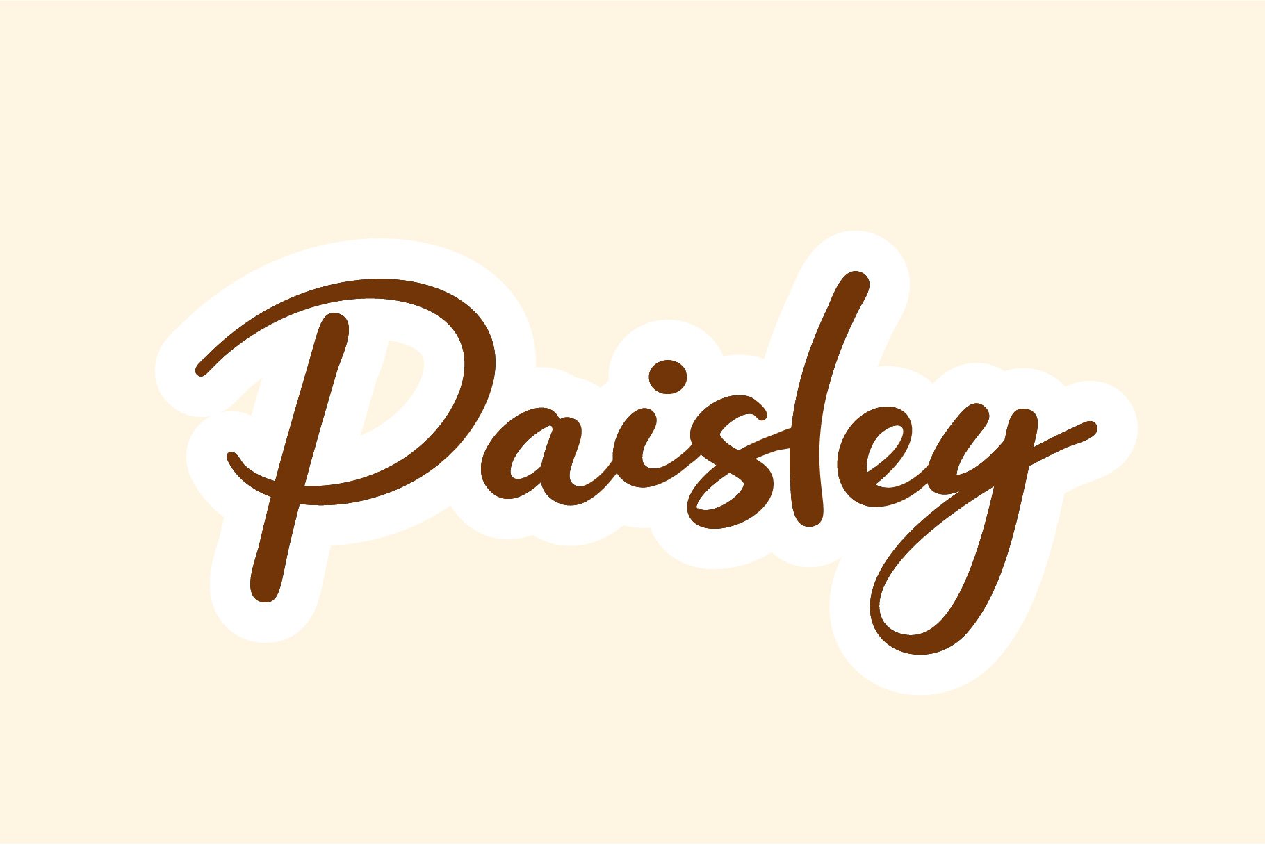 Detail Paisley Font Nomer 8