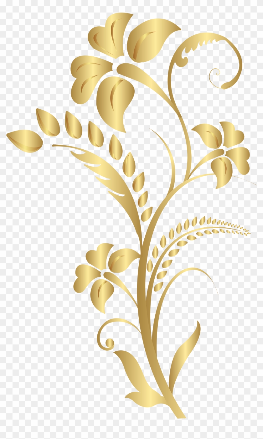 Detail Floral Gold Png Nomer 5