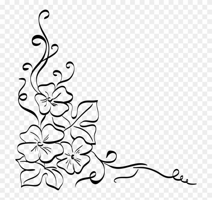 Detail Floral Ornament Corner Png Nomer 8