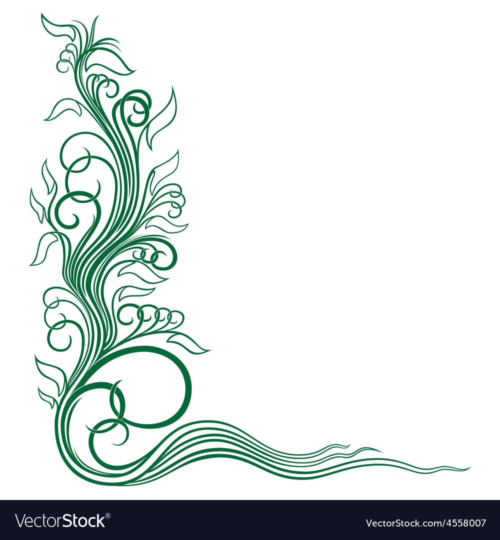 Detail Floral Ornament Corner Png Nomer 21