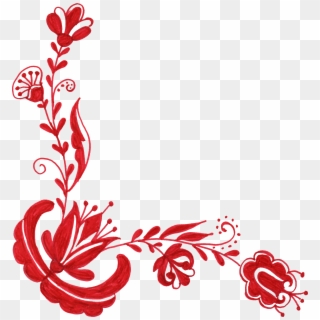 Detail Floral Ornament Corner Png Nomer 27