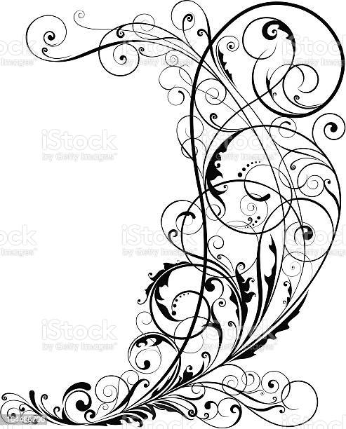 Detail Floral Ornament Corner Png Nomer 28