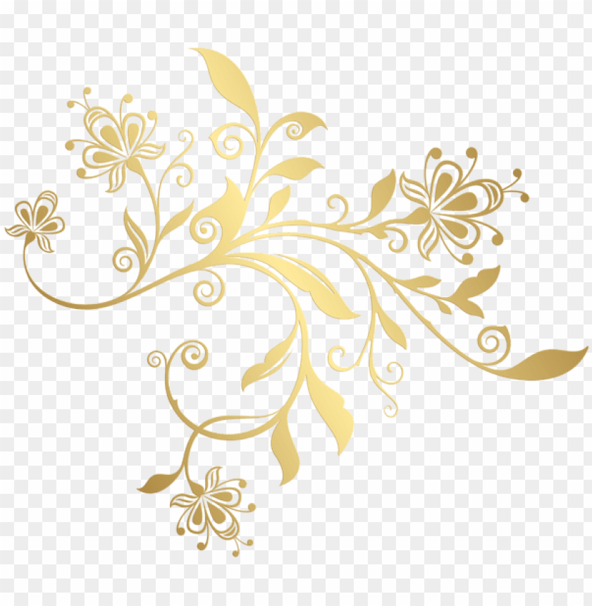 Detail Floral Ornament Corner Png Nomer 29