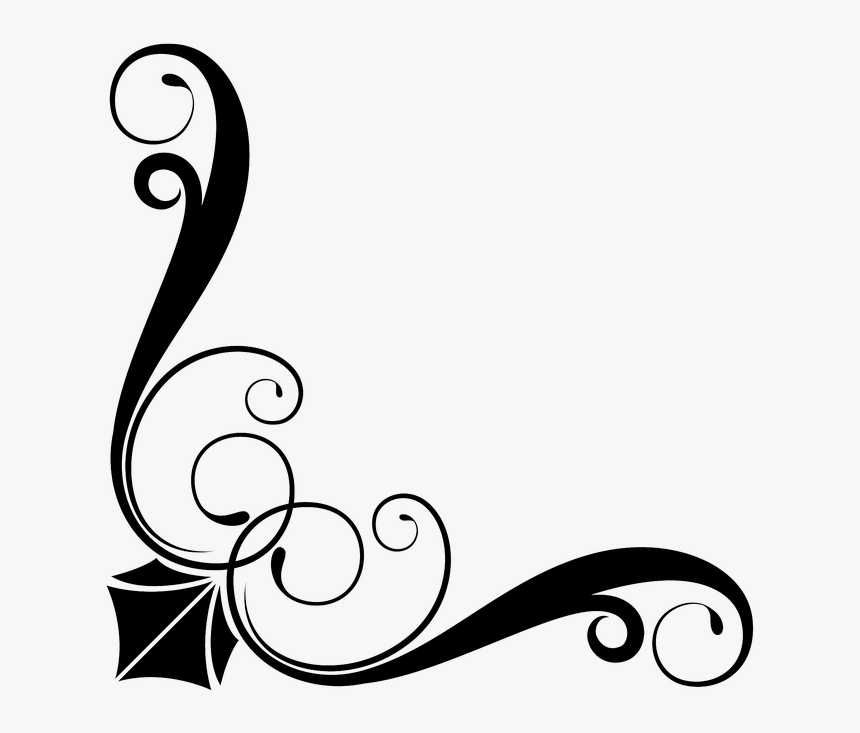 Detail Floral Ornament Corner Png Nomer 7