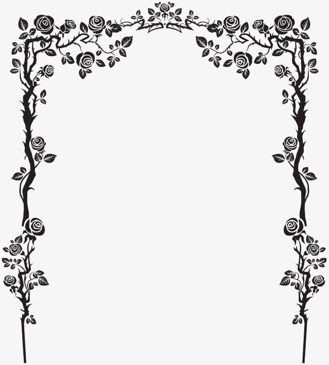 Detail Floral Pattern Border Png Nomer 2