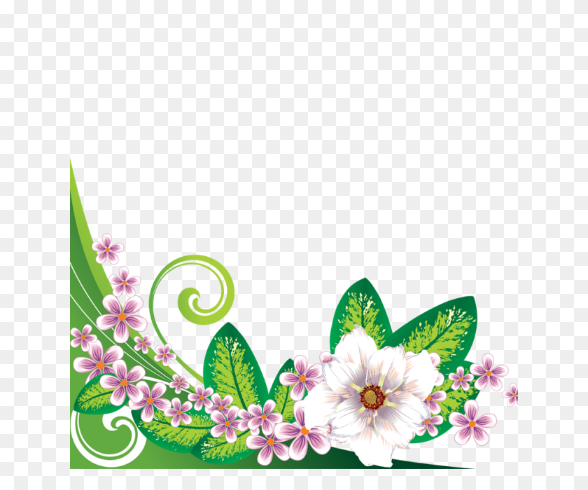 Detail Floral Pattern Border Png Nomer 14