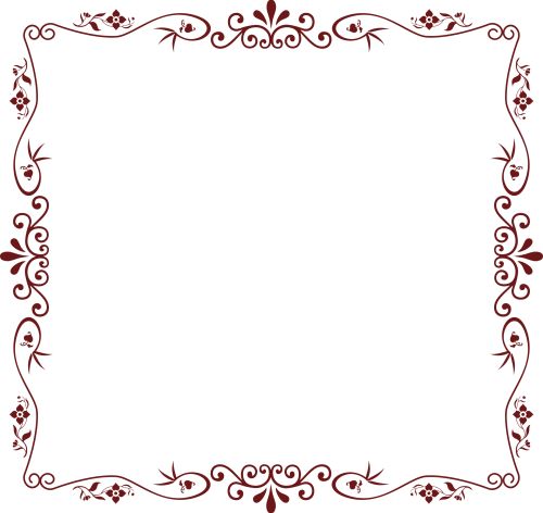 Detail Floral Pattern Border Png Nomer 49