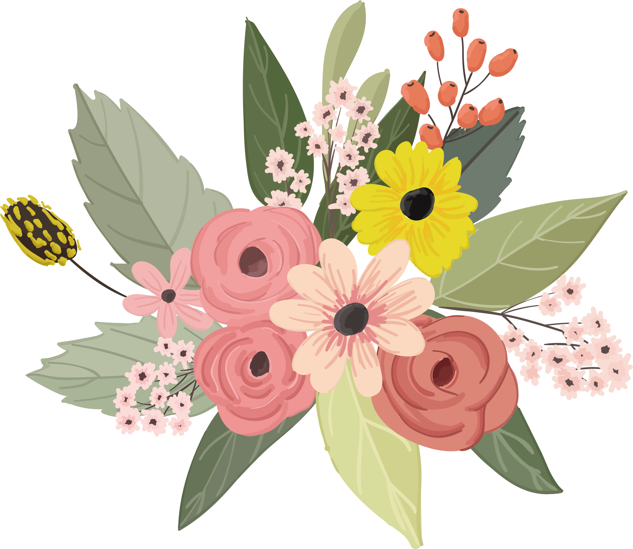 Detail Floral Vector Art Png Nomer 13