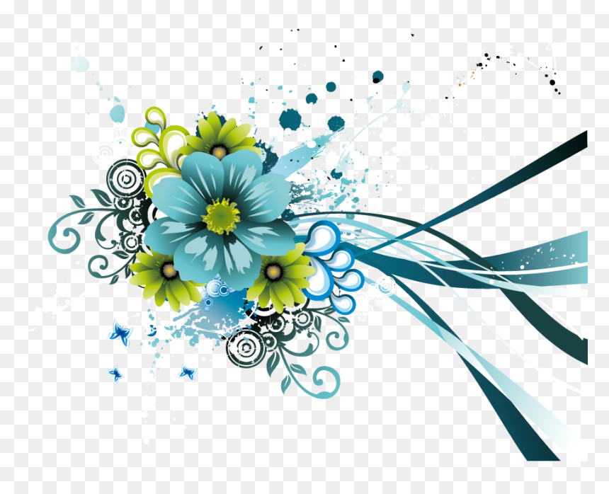 Detail Floral Vector Transparent Png Nomer 52