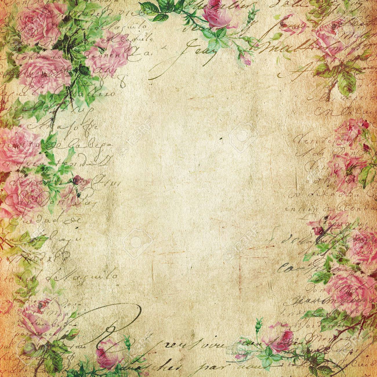 Detail Floral Vintage Background Nomer 17