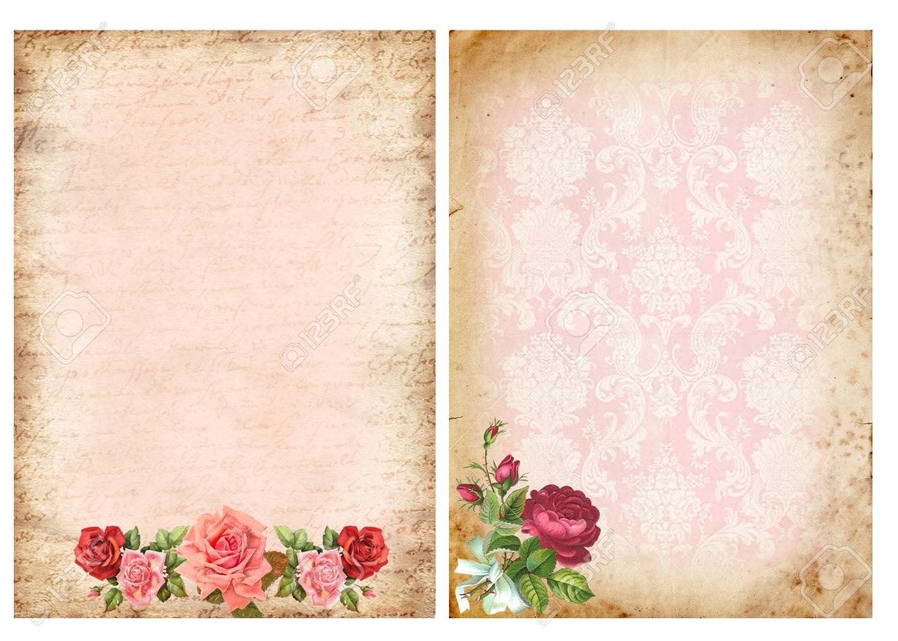 Detail Floral Vintage Background Nomer 6