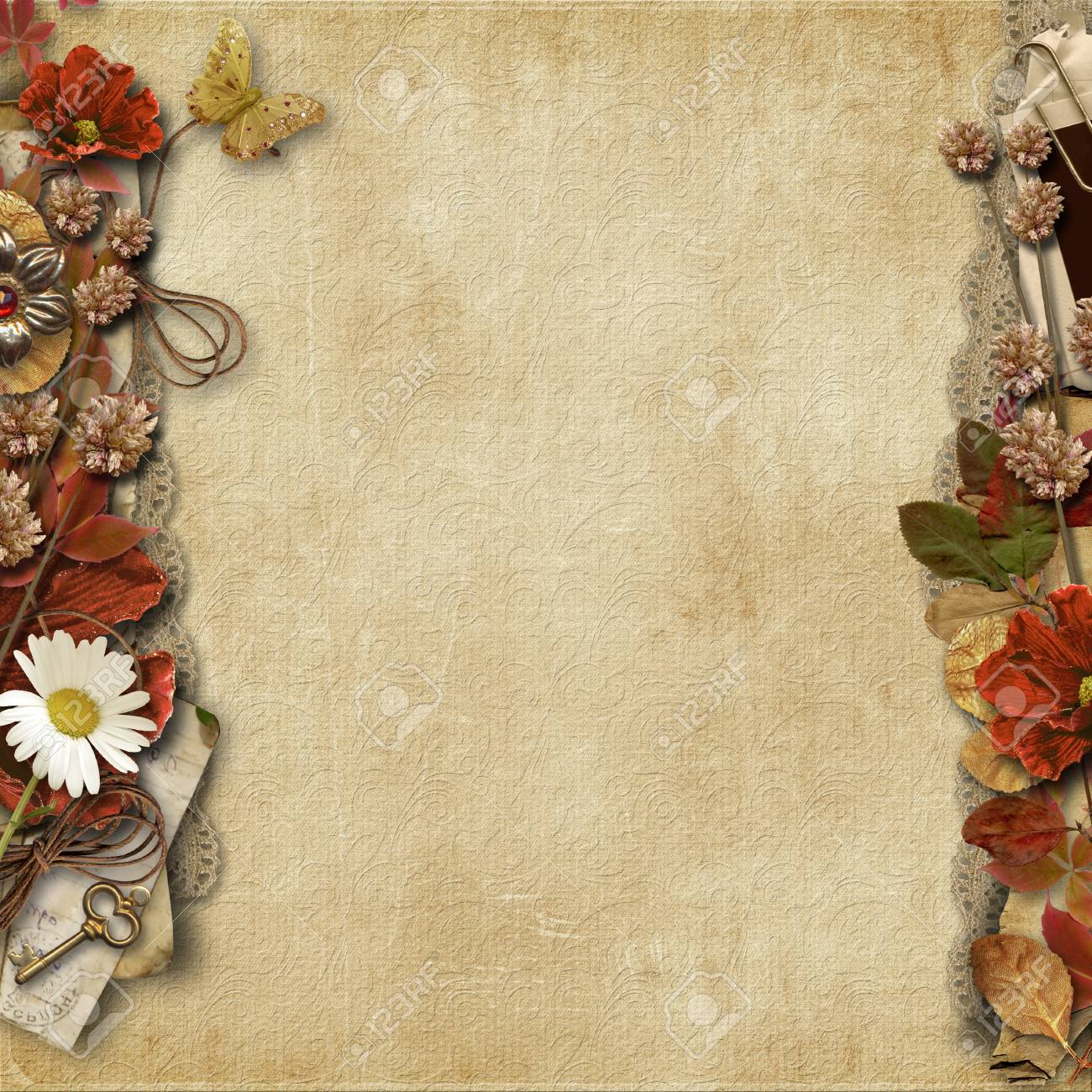 Detail Floral Vintage Background Nomer 8