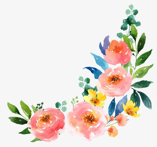 Detail Floral Watercolor Png Nomer 16