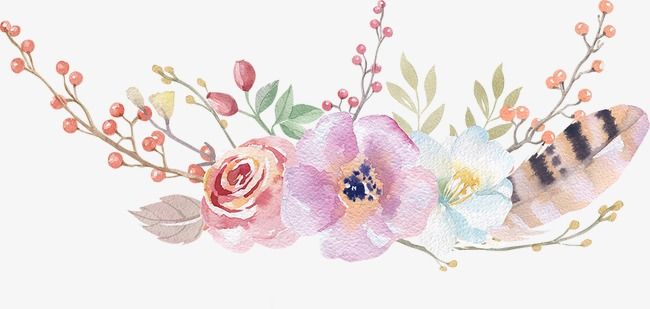 Detail Floral Watercolor Png Nomer 9