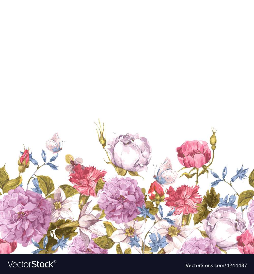 Detail Floral Watercolor Vector Nomer 19