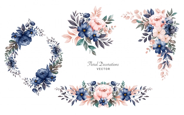 Detail Floral Watercolor Vector Nomer 24