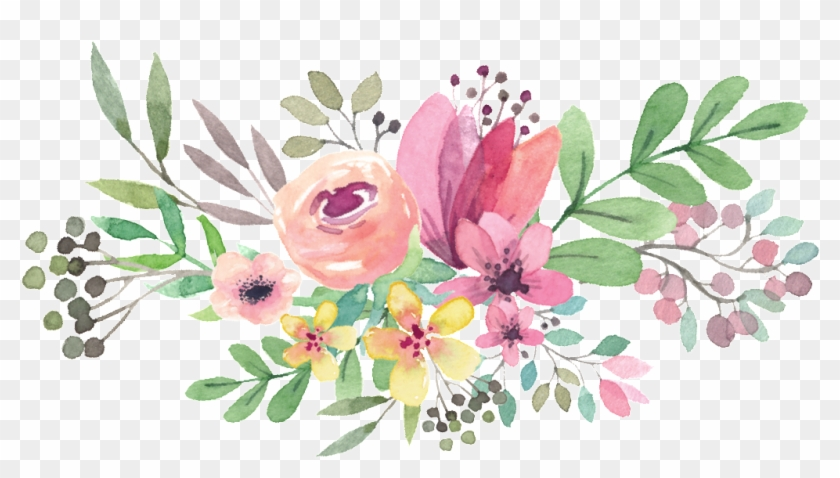 Detail Floral Watercolor Vector Nomer 6