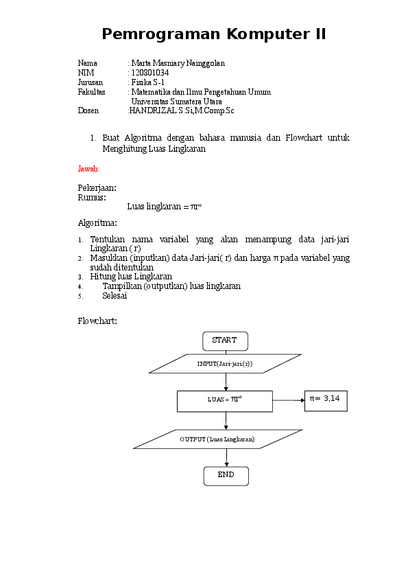 Detail Flowchart Luas Lingkaran Nomer 27