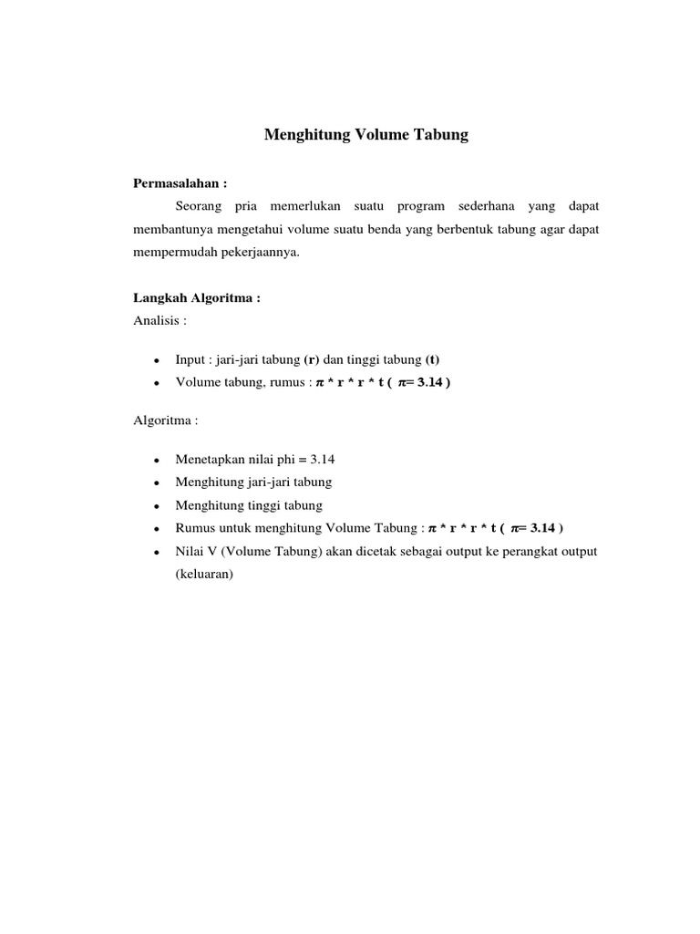 Detail Flowchart Volume Tabung Nomer 24