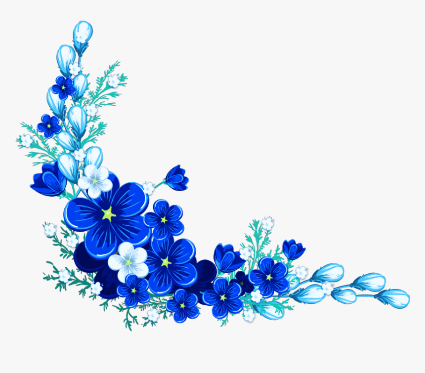 Detail Flower Background Blue Nomer 28