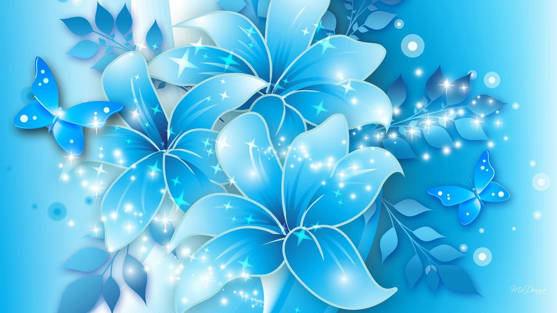 Detail Flower Background Blue Nomer 4