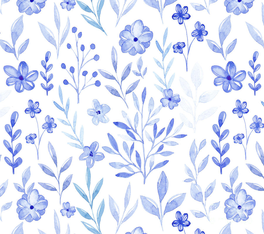 Detail Flower Background Blue Nomer 52