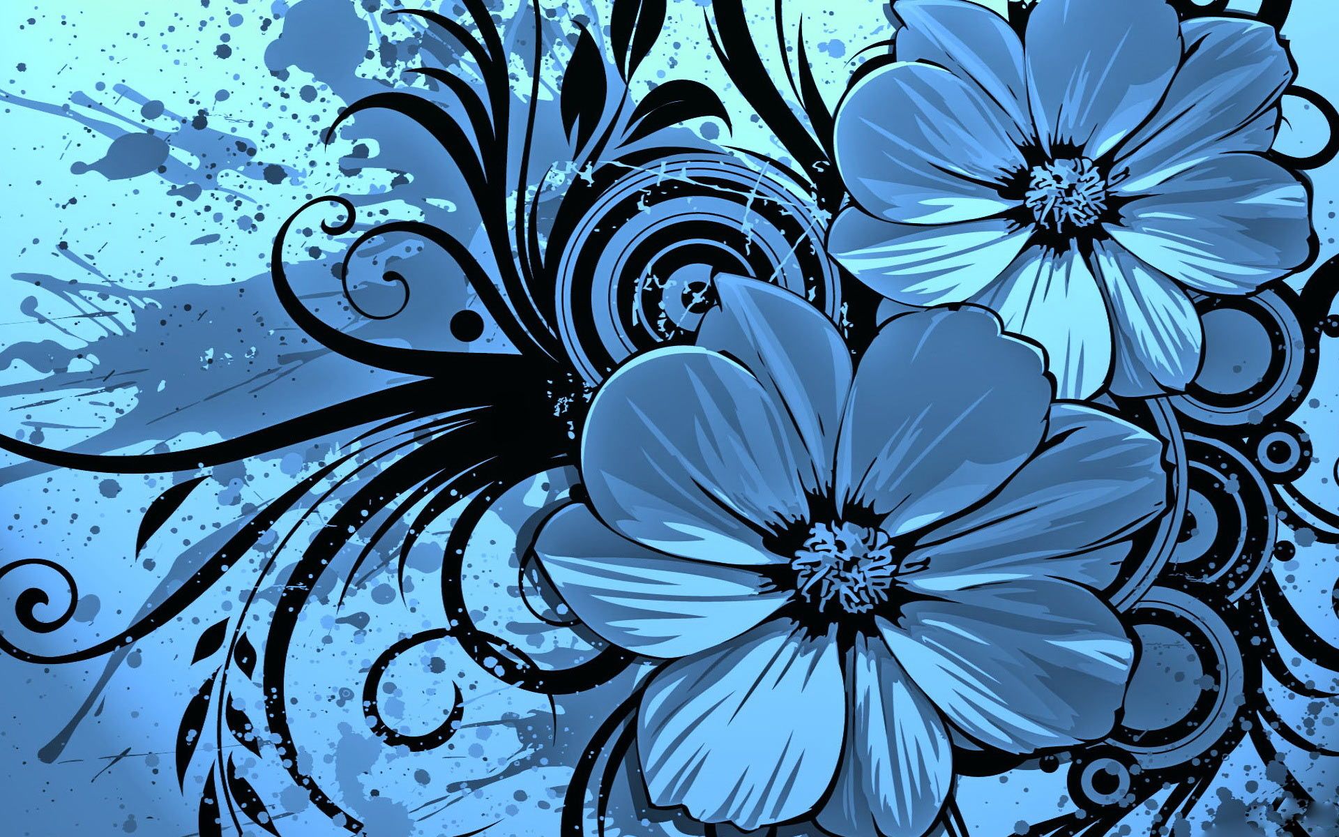 Detail Flower Background Blue Nomer 10