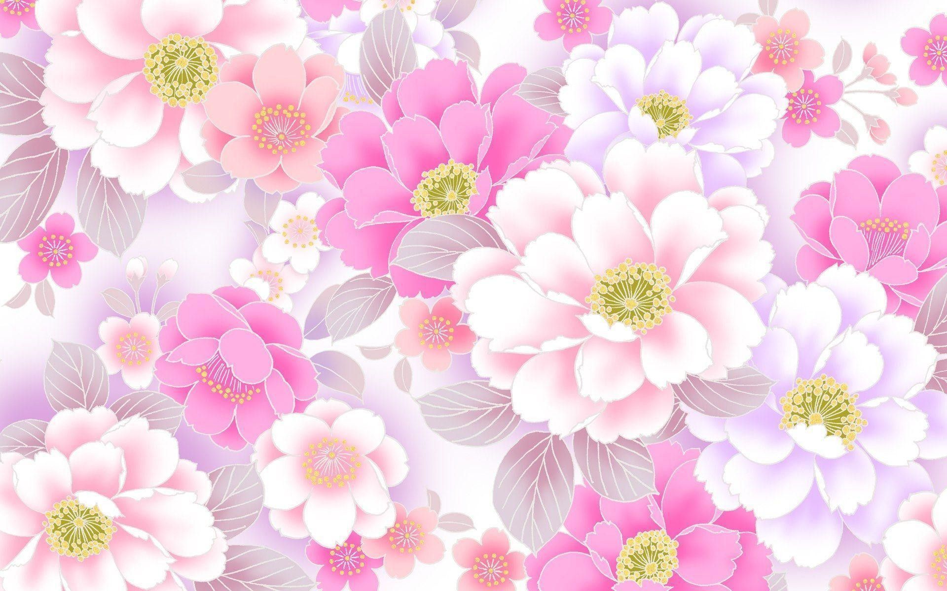 Detail Flower Background Pink Nomer 9