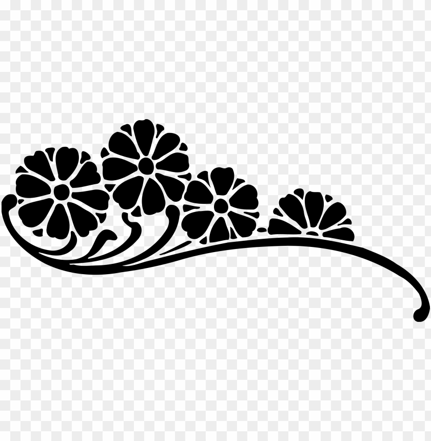 Detail Flower Black And White Png Nomer 13